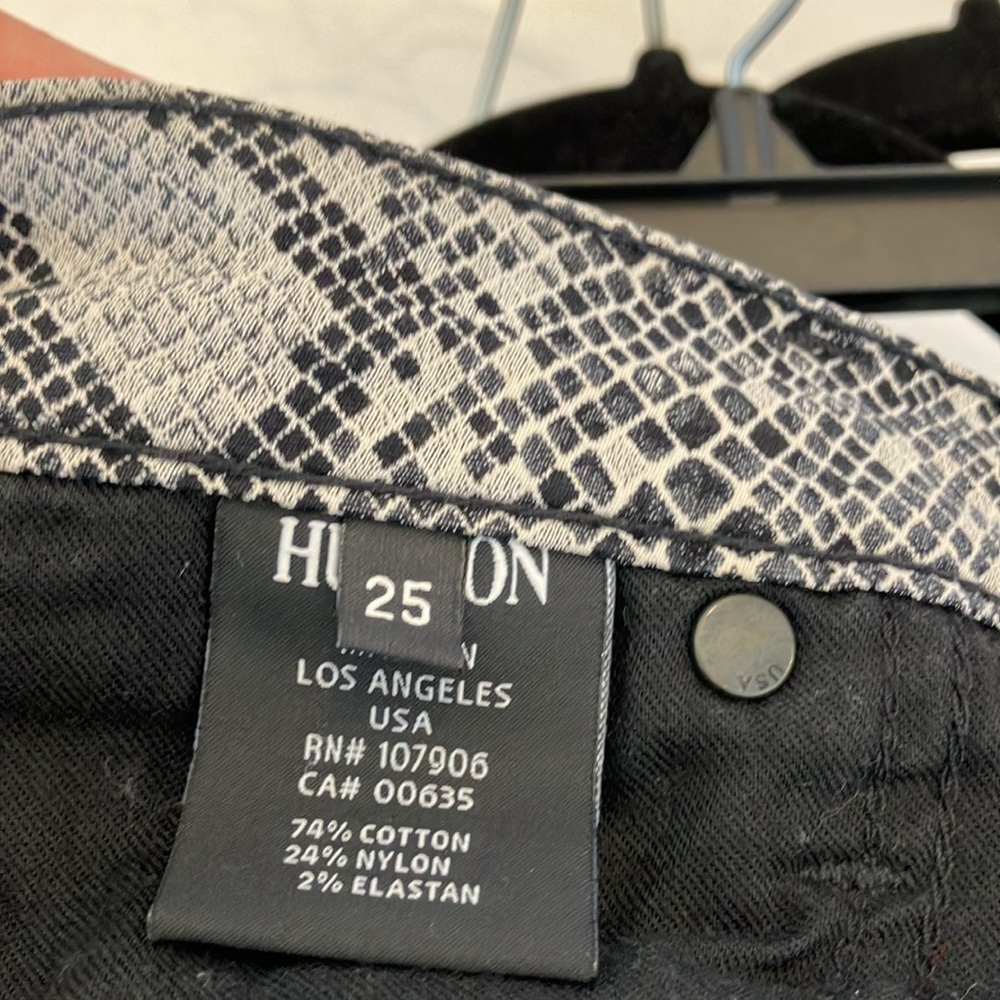 Hudson Retro Python Print / Zipper Jeggings - image 6